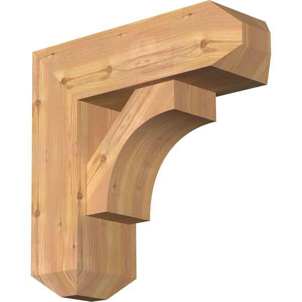 Ekena Millwork Westlake Craftsman Smooth Bracket w/ Offset Brace, Western Red Cedar, 7 1/2"W x 22"D x 22"H BKT0806X22X22WTL04SWR - main